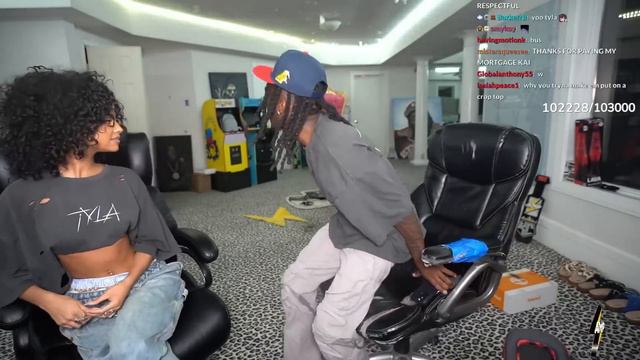 Tyla Comes On Kai Cenat's Stream!