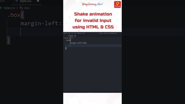 Shake Animation ?? using #HTML & #CSS | Practically | Coding for Beginners