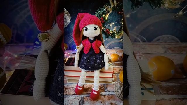 Crochet Christmas doll/ вязаная новогодняя куколка