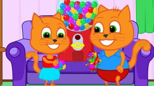 Cats Family in English - Rubik's Cube Cartoon for Kids