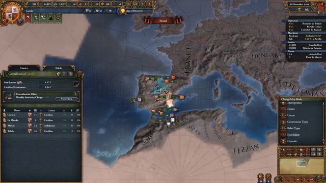 Europa Universalis 4 (Европа 4) - Обучение для новичков #2.2 - Игровой интерфейс. Миссии и решения смотреть онлайн