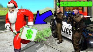 ПЛОХОЙ САНТА ОГРАБИЛ БАНК! ОБЗОР МОДА в GTA 5 ВИДЕО MODS ИГРЫ ГТА