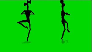 Footage Dancing Sirenogolovii green background Футаж танцующий сиреноголовый на зеленом фоне