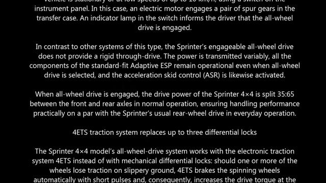 Mercedes Benz Sprinter 4x4 2014. Specifitations. смотреть онлайн