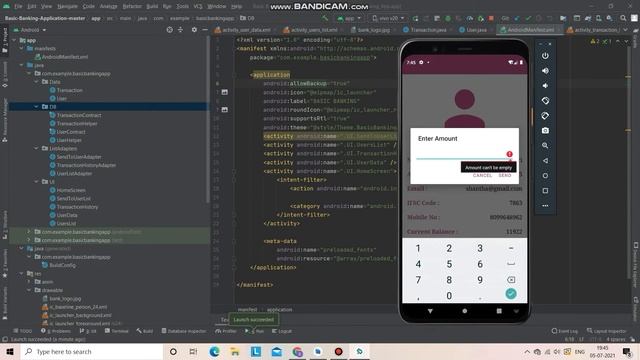 Basic Banking App | Intern | The Sparks Foundation| Mobile App Development смотреть онлайн