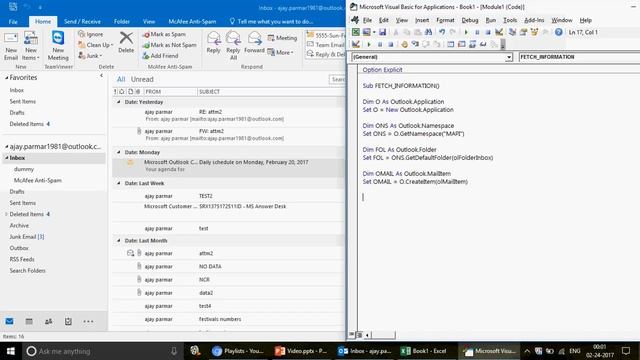 Learn Excel - Video 345 - VBA - Which email is Reply OR forward OR Normal one смотреть онлайн
