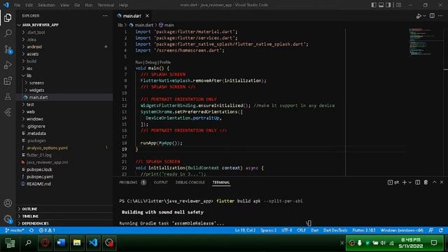 ?Export to APK in Flutter