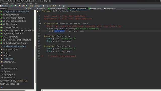 Chapter 19: Before Feature and Before Scenario in Karate смотреть онлайн