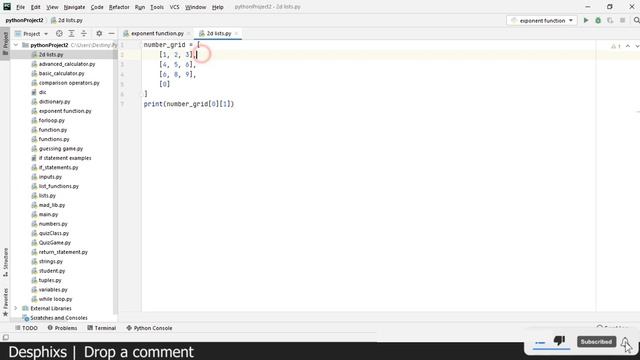 How to use 2d Lists In Python | Day 21