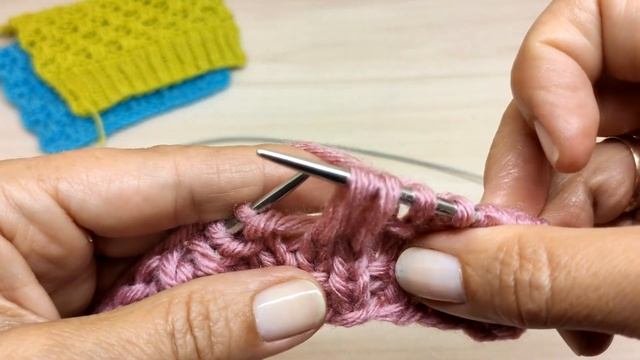 УЗОР ШАХМАТКА ИЗ ВЫТЯНУТЫХ ПЕТЕЛЬ. Вязание спицами.