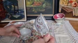 Обзор находок, распаковка. Антикварный немецкий фарфор.  Барахолка  Германия