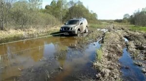 Тест лебедки Nissan Pathfinder