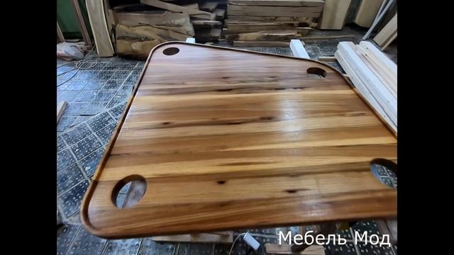 Нестандартная столешница для катера из массива карагача.