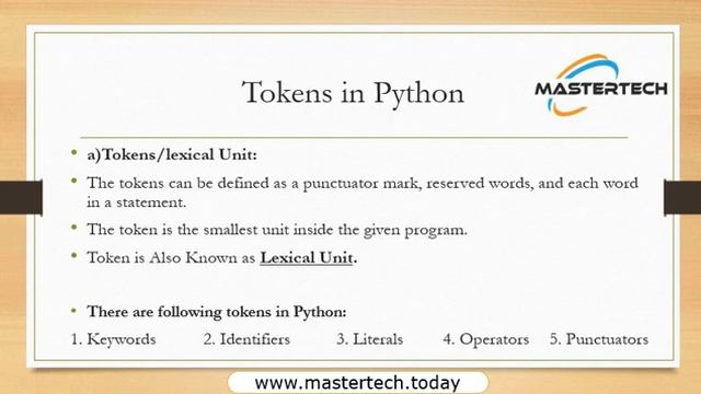 Tokens in Python || Lecture 2 || Tutorial For Beginner's || By Santosh Chauhan Sir