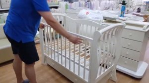 Обзор собранной кровати БИ 555 Магнолия. Кроватка с универсальным маятником Лель-Кубаньлесстрой.