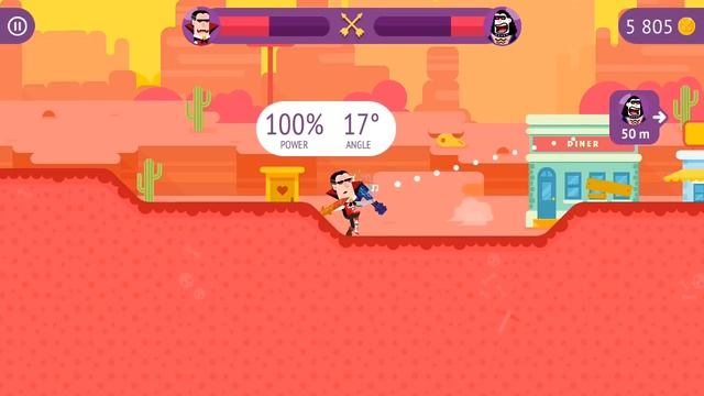 Bowmasters #13 Игра про ДУЭЛЬ ГЕРОЕВ Игровое видео Боумастер   #Мобильные игры