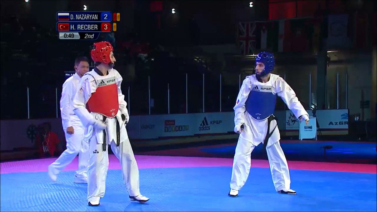 Taekwondo WTF. Чемпионат мира среди юниоров. Полуфинал. М-59 Nazaryan-Recber