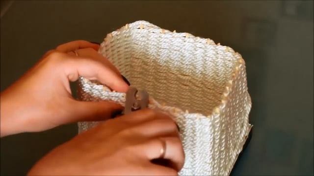 Корзинка из веревки