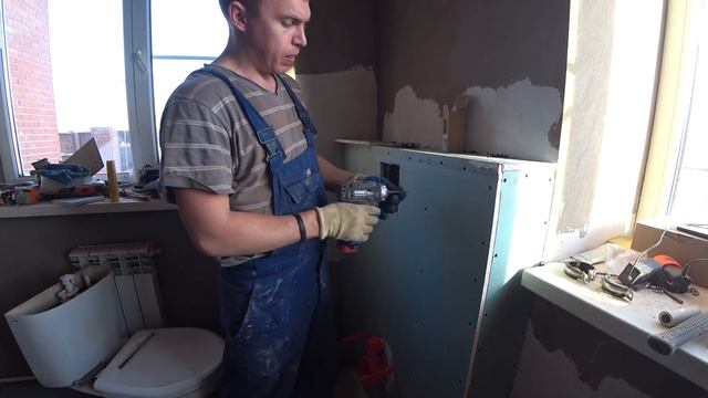 Объект КРУПНЫЙ ФОРМАТ4!Залили душевой поддон! Подготовка под плитку! Самодельный каркас под ванну! смотреть онлайн