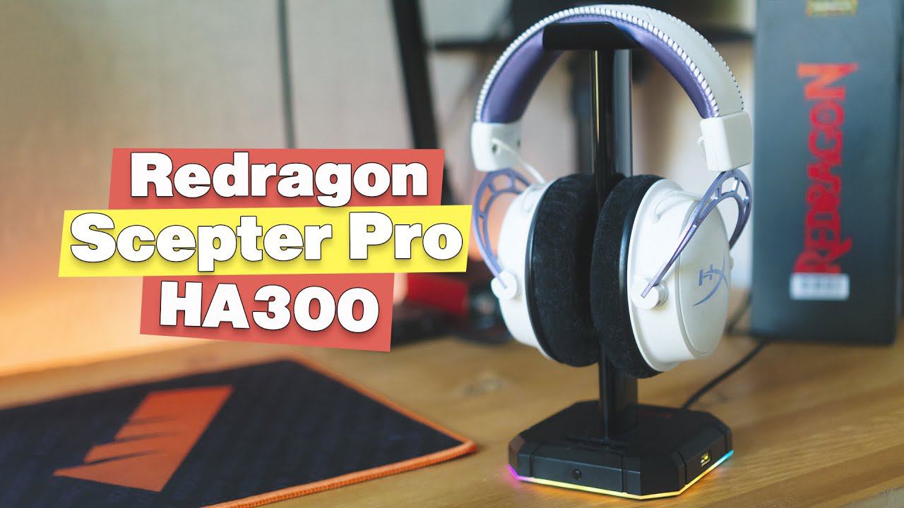 Подставка для наушников Redragon Scepter PRO HA300. RGB подсветка и 4 usb порта за 20 баксов.