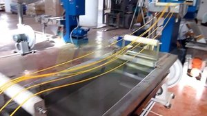 Лабораторный экструдер в процессе испытания новой рецептуры