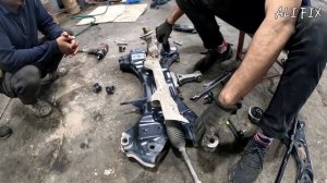 Замена подрамника, рычагов и стабилизатора поперечной устойчивости hyundai elantra #хендай #ходовая