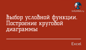 Excel - Выбор условной функции Построение круговой диаграммы