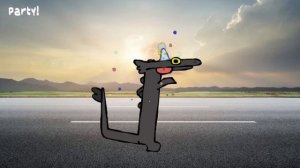 Беззубик танцует на дороге