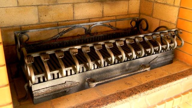 Художественная ковка в Днепре, кованые колосники и ящик для золы, топка камина смотреть онлайн