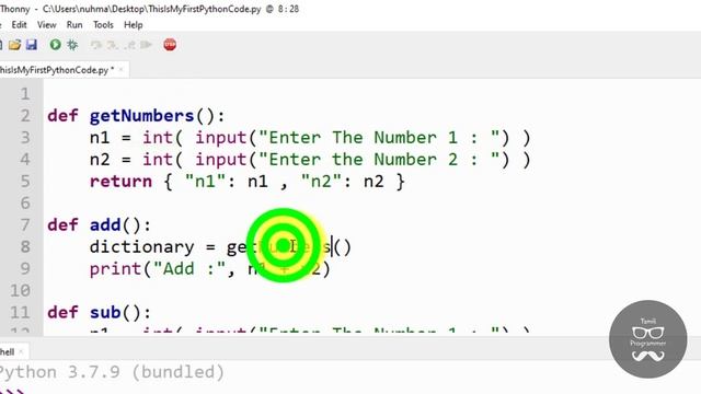 Python Function Example | Tutorial in Tamil | Tamil Programmer