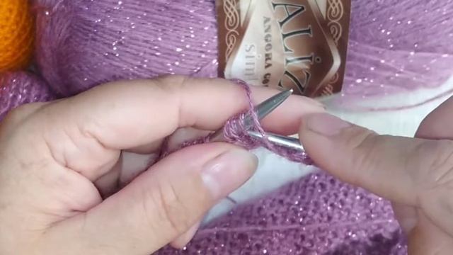 Ажурная кофточка из Alize angora gold simli