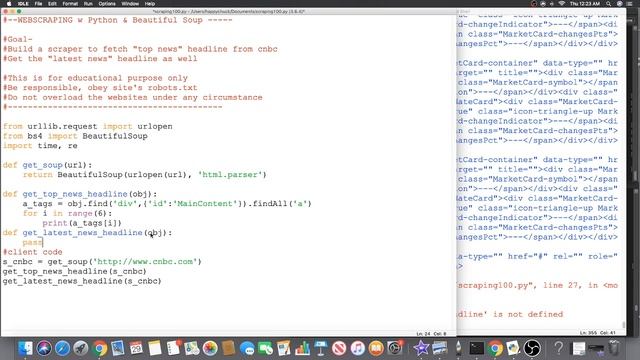Web Scraping with Python and Beautiful Soup (Part 1)