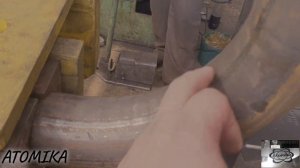 Трубогибочная машина (станок) ИВ 3430. Гибка трубы D 89 стенка 4 мм.