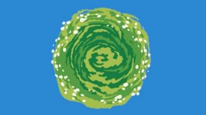 ПОРТАЛ РИК И МОРТИ на ЗЕЛЕНОМ ФОНЕ   ФУТАЖ РИК И МОРТИ