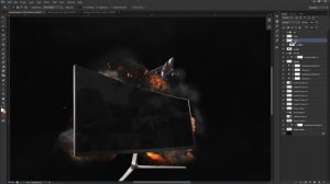 Photoshop Tutorial: Manipulated Monitor Advertisement Design