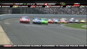 [HD] Juan Pablo Montoya vs. Jimmie Johnson - Brickyard 400 2010