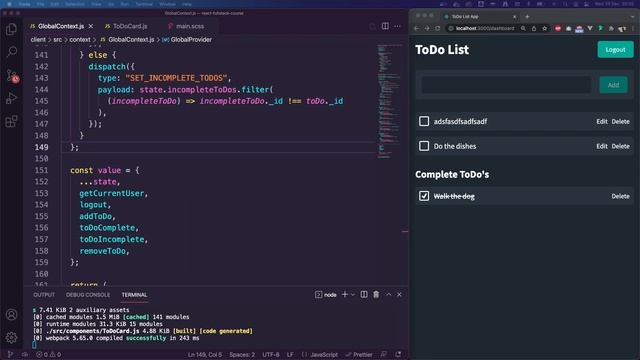 #15 Updating and deleting ToDo tasks | Fullstack React Course (2022) смотреть онлайн