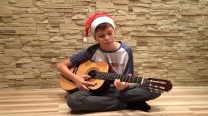 Как играть на гитаре Jingle Bells !