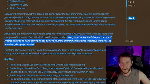 Arena Hotfix IS OUT!! Balance Update + 14 Cards BANNED! - Hearthstone Sunken City смотреть онлайн