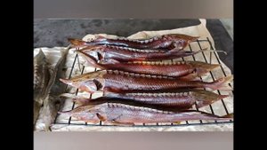 Стерлядь горячего копчения.