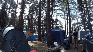 Отдых на озере Селигер. Часть 2.  Ставим палаточный лагерь