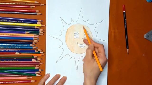 Как нарисовать солнце. Онлайн-школа рисования "Малевашки"