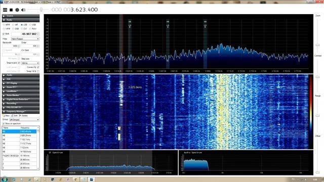 Работа SDR приемника в диапазоне 80 метров