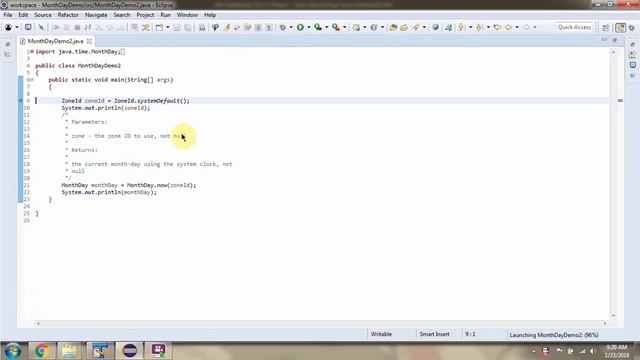 How to get current month and day using now methods of MonthDay Class? | Java 8 Date and Time