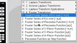 LaPlace, Fourier & Z Transforms | Ti-Nspire CX Calculator.