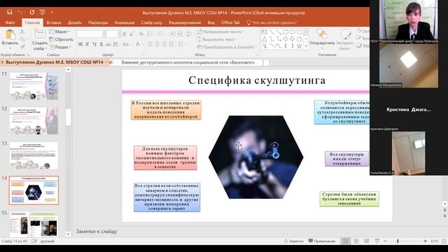 "Информационные угрозы: скулшутинг и социальные сети"  Дусенко М.Е.