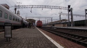 ПОЕЗД СМОЛЕНСК - СИМФЕРОПОЛЬ В ТУМАННОМ КРАСНОДАРЕ. Один из первых рейсов. Прибытие и отправление