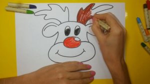 Как рисовать оленя. Простой рисунок. Рождественский олень ПОЭТАПНО. Урок рисования - christmas deer