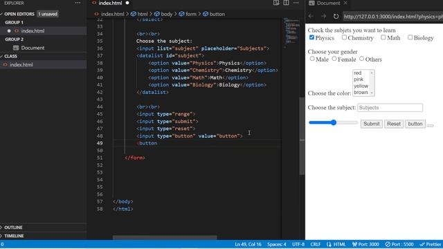 HTML Tutorial For Beginners| HTML FORM Tags and Attributes with example l|HTML from Basic to Advanc