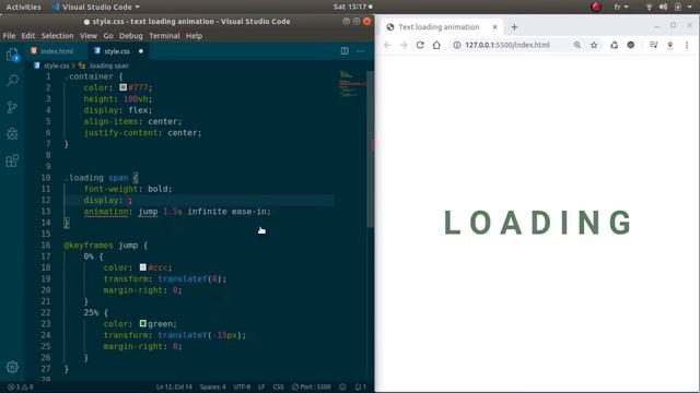 Day 11 - CSS text animation PreLoader смотреть онлайн